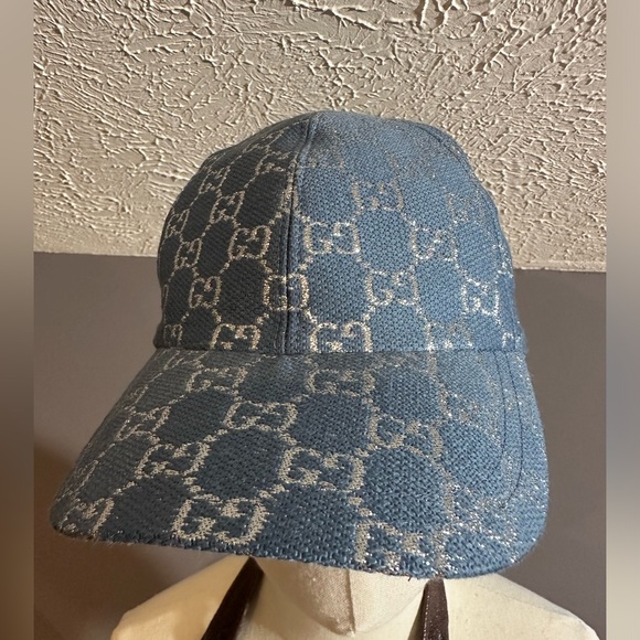 Gucci GG silver sparkly size S 56 cm NWT Authentic - Picture 6 of 13